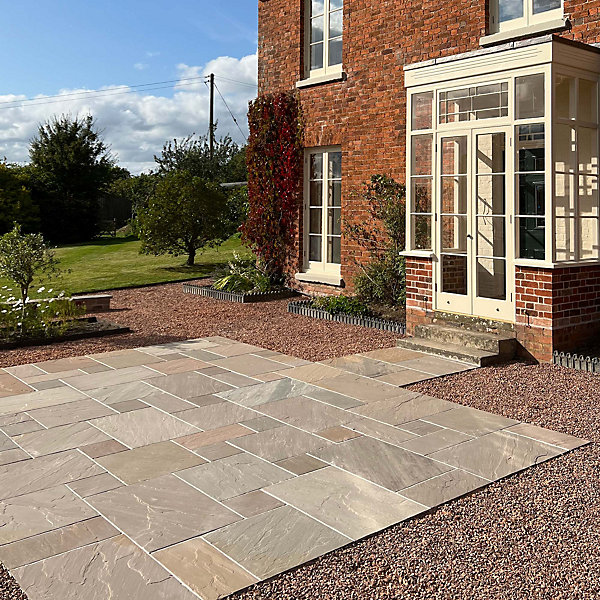 Sandstone Patio — Landscaping renovation by NW Building Solutions Ltd